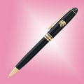 Ebony Brass Ball Point Pen - Black w/Gold Accent